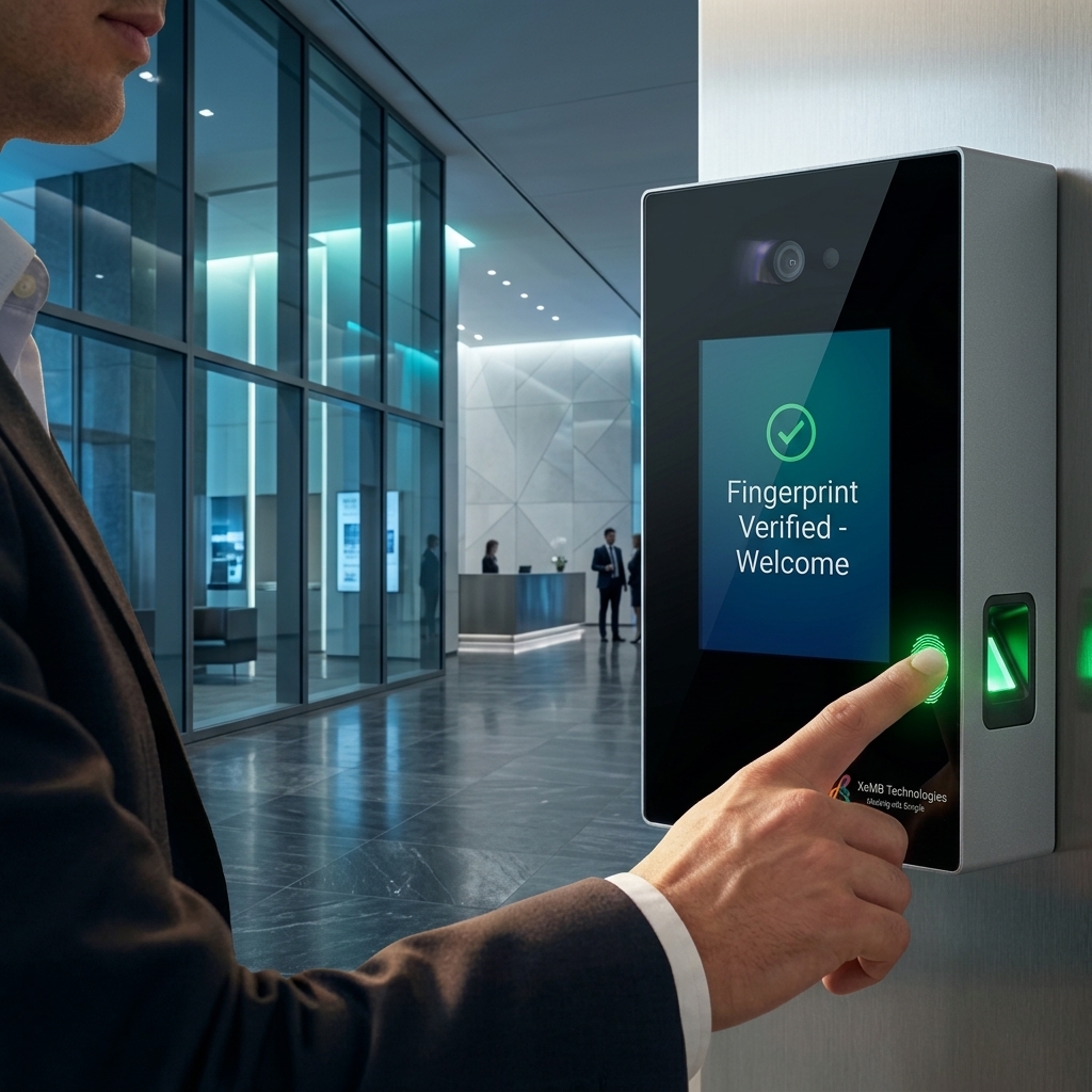 Fingerprint authentication on XoMB biometric machine - optical fingerprint sensor for secure attendance